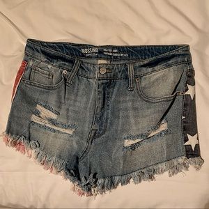 Jean Shorts American Flag